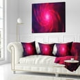 thumbnail image 1 of Designart Pink Whirlpool Fractal Spirals - Abstract Throw Pillow - 16x16, 1 of 1