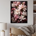 thumbnail image 1 of Designart "Pink White Magnolias Magnolia Beauty " Floral Floater Framed Canvas Print, 1 of 7