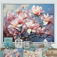 thumbnail image 1 of Designart "Pink White Magnolias Magnolia Euphony" Floral Floater Framed Canvas Print, 1 of 7