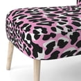 thumbnail image 1 of Designart "Pink and Black Leopard " Upholstered Cabin & Lodge Accent Chair and Arm Chair, 1 of 5