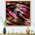 Designart "Pink and Black Zebra Fractal II" Abstract Framed Wall Art