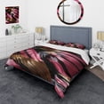 thumbnail image 1 of Designart "Pink and Black Zebra Fractal II" Abstract Modern Other Bedding Covert Set - Abstract Pink Modern Bed Set With 2 Shams, 1 of 5