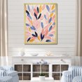 Designart "Pink and Blue Coral Seabed Floral" Animals Framed Wall Art