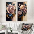 thumbnail image 1 of Designart "Pink and Blue Roses in Decadent Display I" Rose Framed Wall Art Set Of 2 - Pink Floral Frame Gallery Set For Office Decor, 1 of 7
