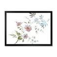 thumbnail image 1 of Designart 'Pink and Blue Wildflowers I' Traditional Framed Art Print, 1 of 4