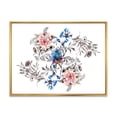 thumbnail image 1 of Designart 'Pink and Blue Wildflowers' Traditional Framed Canvas Wall Art Print, 1 of 5