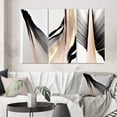 thumbnail image 1 of Designart "Pink and Gold Cubic Minimalism VI" Abstract Cubism Wall Art Set Of 3 - Transitional Gold Canvas Set For Living Room Decor, 1 of 6