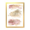 thumbnail image 1 of Designart 'Pink and Golden Abstract Clouds' Modern Framed Art Print, 1 of 4