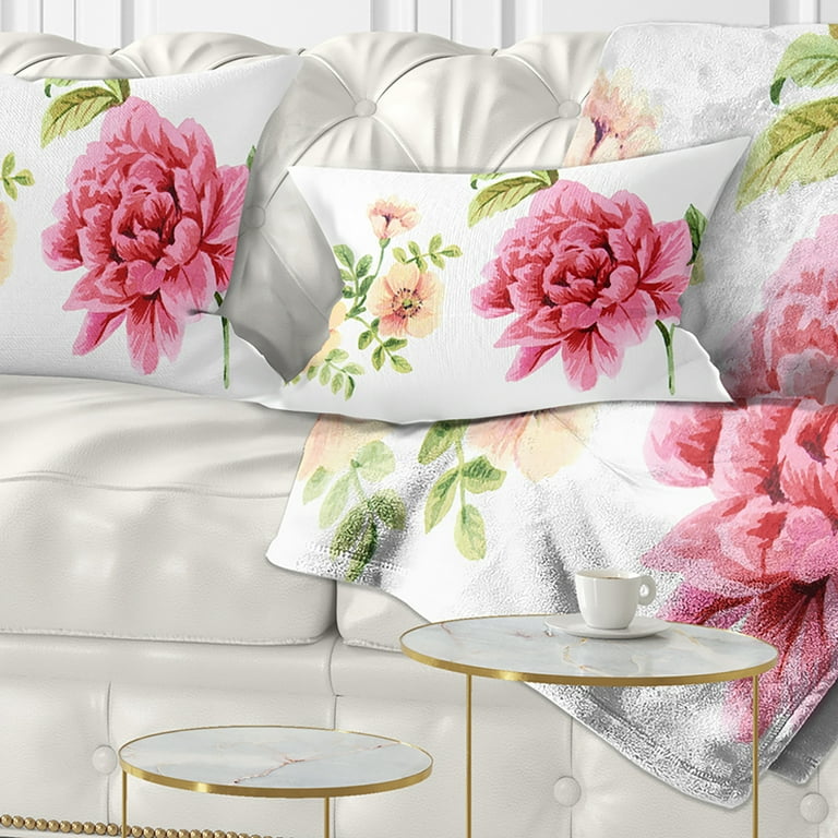 Rose color throw pillows 2025