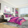 thumbnail image 1 of Designart 'Pink and Yellow Vintage Abstract' Modern & Contemporary Duvet Cover Set, 1 of 4