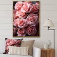thumbnail image 1 of Designart "Pink beautyful Roses Bouquet" Floral Floater Framed Canvas Print, 1 of 7