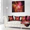 thumbnail image 1 of Designart Pink on Black Fractal Illustration - Abstract Throw Pillow - 16x16, 1 of 1
