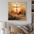 thumbnail image 1 of Designart "Pious Simplicity" Religious Landscape Floater Framed Wall Decor, 1 of 5