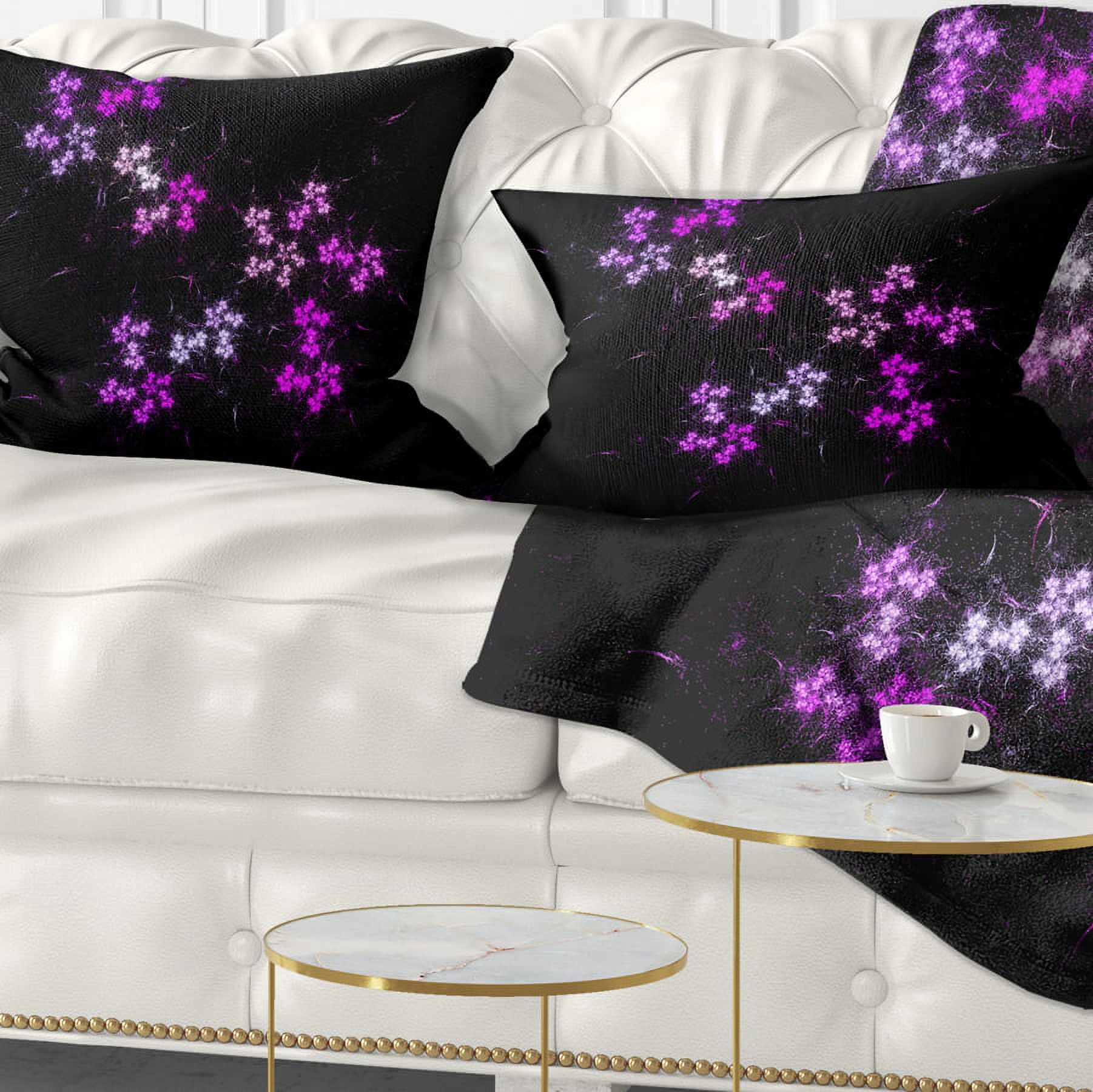 Designart Placer Stars in Distant Galaxy - Abstract Throw Pillow - 12x20