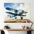 thumbnail image 1 of Designart "Plane Soaring Through The Sky" Plane Canvas Art Print, 1 of 7
