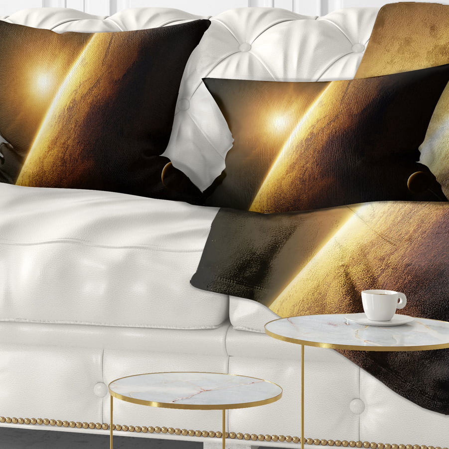 Designart Planet Mars Close up with Sunrise - Landscape Printed Throw Pillow - 12x20