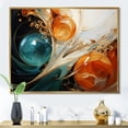 thumbnail image 1 of Designart "Planet Waves Orange and Gold Symphony IV" Abstract Framed Wall Art - Modern Orange Abstract Painting Hallway Framed Wall Art Decor, 1 of 6