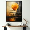 thumbnail image 1 of Designart "Planetary Perspectives: Jupiter'S Topaz Titan" Our Solar System Floater Framed Wall Decor, 1 of 5