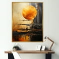 thumbnail image 1 of Designart "Planetary Perspectives: Jupiter'S Topaz Titan" Our Solar System Floater Framed Wall Decor, 1 of 5