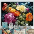 thumbnail image 1 of Designart "Playful Floral Reflections" Flowers Canvas Art Print, 1 of 7