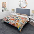 thumbnail image 1 of Designart "Playful Patterns Mid Century Pink Delight IV" Abstract Bedding Covert Set - Abstract Midcentury Pink Mid-Century Bed Set With 1 Sham, 1 of 6