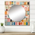 thumbnail image 1 of Designart "Playful Patterns Mid Century Pink Delight IV" Abstract Square Mirror For Wall Decor - Large Pink Square Printed Wall Mirror Art - Wall Mounted Square Large Mirror, 1 of 5
