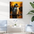 thumbnail image 1 of Designart "Playful Penguins Amidst Snowy Wonders III" Penguin Floater Framed Wall Art Prints, 1 of 5