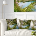 thumbnail image 1 of Designart Plitvice Lakes Long View - Landscape Photo Throw Pillow - 18x18, 1 of 5