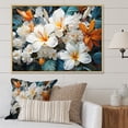 thumbnail image 1 of Designart "Plumeria Blossom In Beige And White Beauty" Flower Floater Framed Wall Decor, 1 of 5