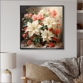 thumbnail image 1 of Designart "Poinsettias love expression" Floral Floater Framed Canvas Print, 1 of 7