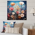 thumbnail image 1 of Designart "Pointillism Art of Abstract Wildflowers II" Floral Metal Wall Art, 1 of 1