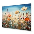 thumbnail image 1 of Designart "Pointillism Dot Art of Wildflowers Field I" Floral Metal Art Living Room, 1 of 5