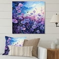 thumbnail image 1 of Designart "Pointillism Dot Art of the Violets Field III" Floral Metal Wall Art Prints, 1 of 1