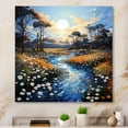 thumbnail image 1 of Designart "Pointillism River beauty" Pointillism Wall Art Print, 1 of 5