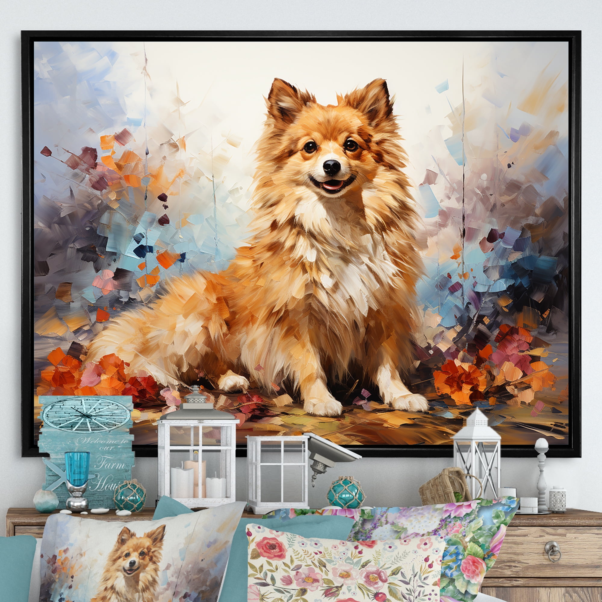 Pomeranian wall art discount