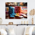 thumbnail image 1 of Designart "Poker Chips at the Royale Casino II" Casino & Games Metal Art Print, 1 of 5