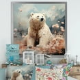 thumbnail image 1 of Designart "Polar Bear In Pastel Calmness" Animals Bear Picture Framed Wall Art Prints, 1 of 5