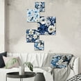 thumbnail image 1 of Designart "Polar Botanical Beauty" Floral Wall Art Set Of 5 - Blue Cottage Living Room Metal Art Set, 1 of 6