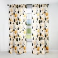 thumbnail image 1 of Designart "Polka Dots In Gold I" Polka Dots Black, Gold Curtain 1 Panel, 1 of 6