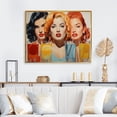 thumbnail image 1 of Designart "Pop Art 1950S Cocktail EFlow I" People Floater Framed Canvas Art Print, 1 of 7