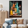 thumbnail image 1 of Designart "Pop Art 1950S Soda EFlow II" Modern Floater Framed Wall Decor, 1 of 7