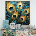 thumbnail image 1 of Designart "Pop Art Feathers Of The Peacock" Animals Peacock Floater Framed Canvas Prints, 1 of 5