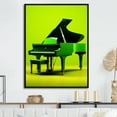 thumbnail image 1 of Designart "Pop Art Green Serenade On The Piano I" Music Floater Framed Canvas Prints, 1 of 5