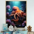 thumbnail image 1 of Designart "Pop Art Impression Of An Octopus I" Octopus/Squid Floater Framed Canvas Prints, 1 of 5