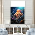 thumbnail image 1 of Designart "Pop Art Impression Of An Octopus" Octopus/Squid Canvas Wall Art, 1 of 7