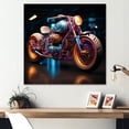 thumbnail image 1 of Designart "Pop Art Inspired Bike" Motorcycle Canvas Art Print, 1 of 7