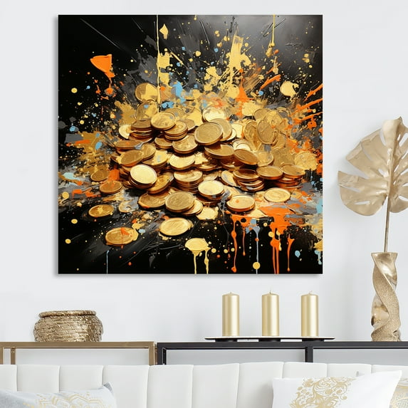 Designart "Pop Art Magic Of Money" Pop Art Wall Decor