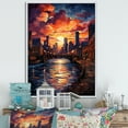 thumbnail image 1 of Designart "Pop Art Minneapolis I" Cityscapes Floater Framed Wall Art Print, 1 of 7
