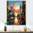 thumbnail image 1 of Designart "Pop Art Phoenix II" Cityscapes Floater Framed Canvas Art Print, 1 of 7