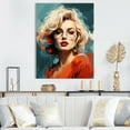 thumbnail image 1 of Designart "Pop Art Portrait Of Monroe In Magenta I" Woman Pop Art Canvas Prints, 1 of 7
